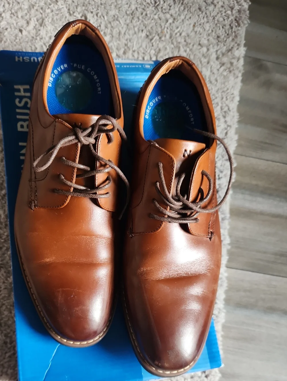 Nunn Bush Brown Leather Derby Shoes